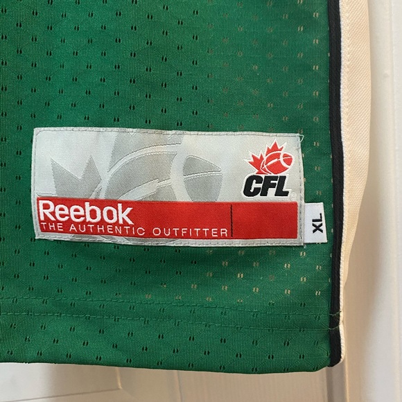 Saskatchewan Roughriders CFL Dressler Jersey #7 Genuine Reebok Football XL - Picture 5 of 12